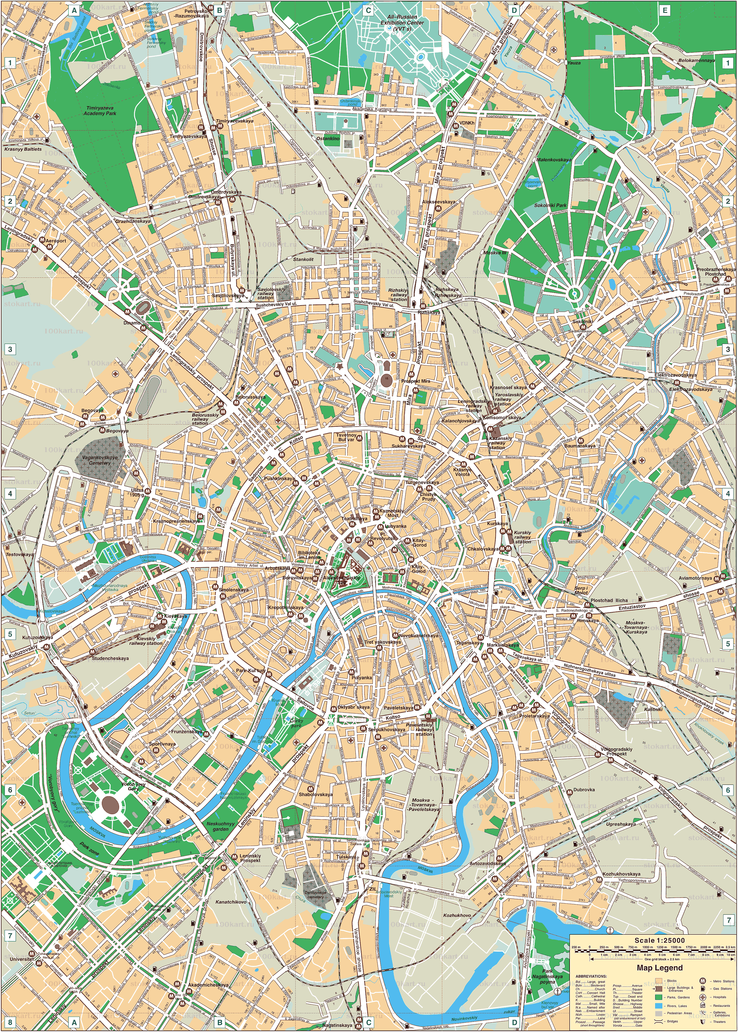 Опубликована свежая карта Москвы | Пикабу