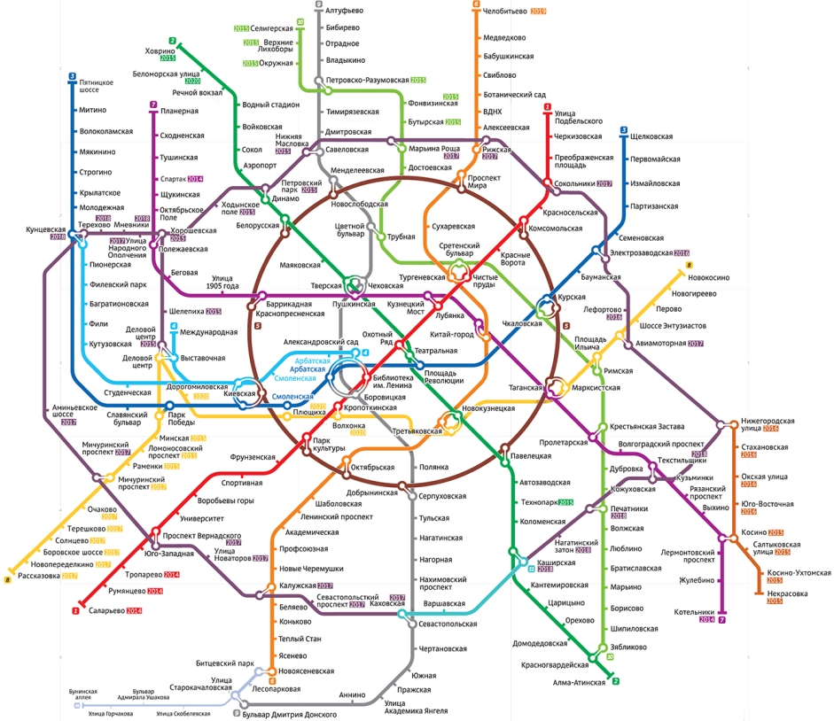 Линии метро Москвы